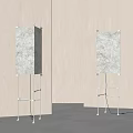 Modern Minimalist Floor Lamp Metal Floor Lamp Optical Axis Optical Axis Floor Lamp DuPont Paper Floor Lamp 3d model