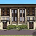 Modern Duplex Villa Exterior Featuring Balconies Large Windows And Landscaped Greenery