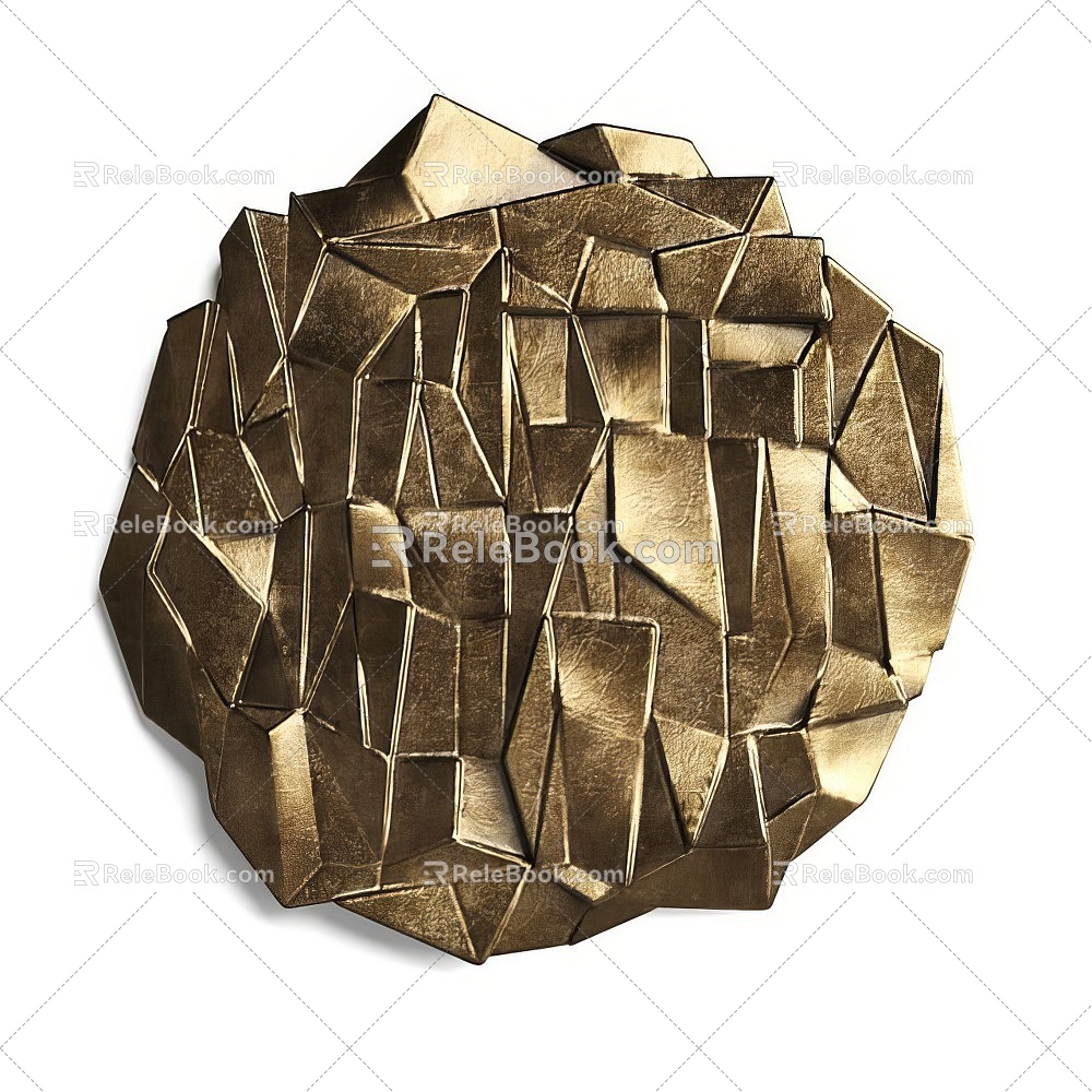 Modern Metal Wall Decorations Round Wall Decorations Creative Wall Decorations 3d model