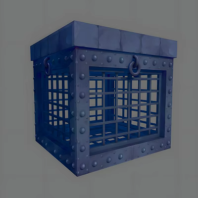 Cartoon Cage Cartoon Animation Animation Movie Game Props Cage Iron Cage Cage 3d model