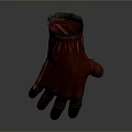Red Glove With Textured Surface And Adjustable Straps For Daily Use And Comfort