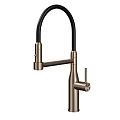 Sleek Modern Kitchen Faucets With Black Handles And Brushed Gold Finish Design