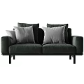 Modern double sofa multiplayer sofa 3d model