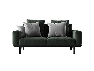 Modern double sofa multiplayer sofa 3d model