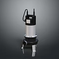 Industrial Submersible Pump With Black Cable And Stable Metal Base Stand