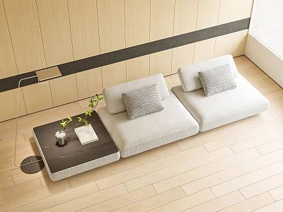 Modern Minotti double sofa 3d model