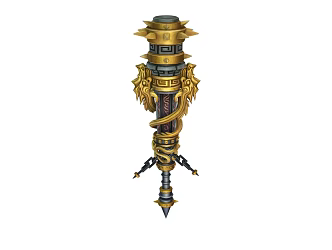 Stick Weapon Legendary Weapon Judgment Dragon Tu Knives Open Day 3 Shadow2 Weapon 3d model