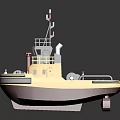 Multiple Different Colored Toy Tugboat Models As Water Transport Displays