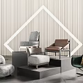 Single sofa combination leisure sofa 3d model
