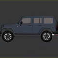 Blue Jeep Rubicon Four Door Off Road Vehicle With Large Tires And Shiny Wheels