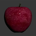 Fresh Ripe Sparkling Red Apple On Reflective Surface With Gray Background