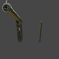 Vintage Pistol With Classic Metal Body Detailed Wooden Grip And Design