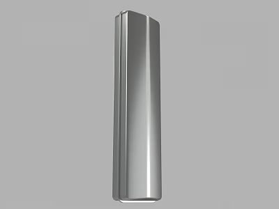 Industrial Equipment Stainless Steel Elongated Prismatic Component With Shiny Surface 3d model