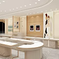 Elegant Jewelry Store Interior Design With Glass Display Counters Soft Lighting And Brand Logo