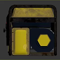 Industrial Portable Generator With Yellow Black Design Control Panel Buttons Knobs And Handles