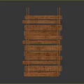Wooden Building Frame Structure With Horizontal Beams And Vertical Support Columns