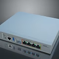 D Link Light Gray Network Router With Multiple Ethernet Ports And Connectivity 3d model