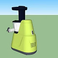 Two Green Kitchen Juicers With Black Top And Compact Base Design