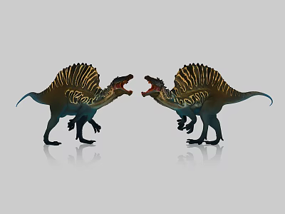 Dinosaurs Jurassic Animals Tyrannosaurus Raptors Spinosaurus Leoparosaurus Stegosaurus Long-necked Dragon Triceratolaurus Double-crowned Dragon Tyrannosaurus Pterosaurus 3d model