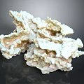 Natural White And Beige Rock Formation With Irregular Complex Surface Texture