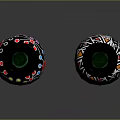 Colorful Flowers in Decorative Vases with Colorful Dots and Geometric Patterns