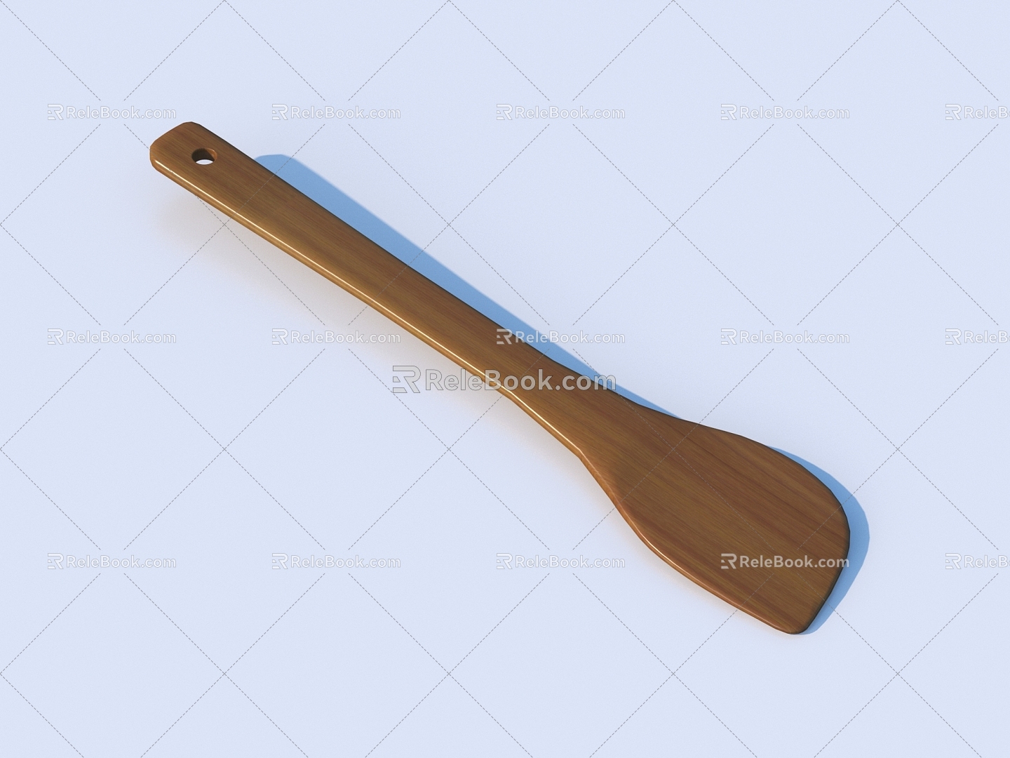 spatula wooden spatula tableware 3d model