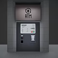 Public Facility ATM With Wall Mounted Design Digital Screen Keypad And Cash Dispenser