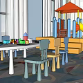 Kids Play Area Featuring Wall Tree Branch Decorations Green Leaves Yellow Birds And Stuffed Toys