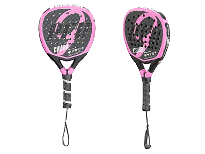 CRANE Pink And Black Pickleball Paddles Sports Equipment Set Of Two 3d model