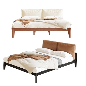 Double bed 3d model