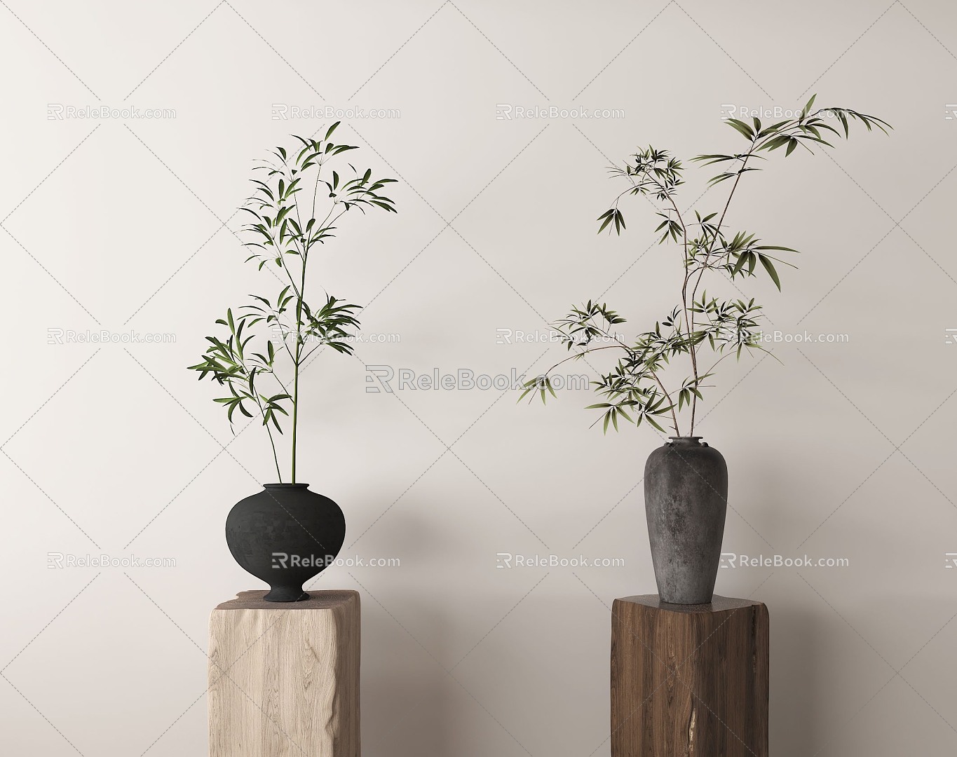 Quiet Vase Flower Art Bamboo Vase 3d model