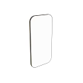 Two Modern Rectangular Mirrors With Rounded Corners And Brown Frames For Home Interior 3d model