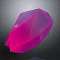 Modern Pink Translucent Polyhedral Decorative Ornament Set for Home Decor
