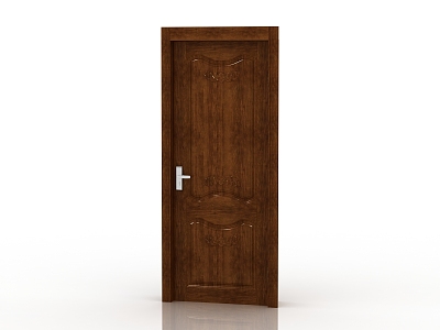 Modern Interior Door Solid Wood Door 3d model