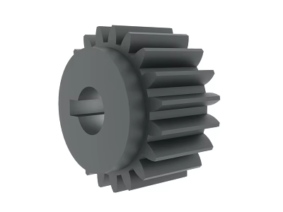 Industrial Metal Gear Component With Tooth Design And Central Hole 3d model