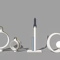 Modern Table Lamp Simple Table Lamp Combination Minimalist Table Lamp White Table Lamp Creative Table Lamp Art Table Lamp Rocket Table Lamp 3d model