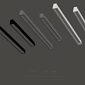 Modern Long Strip Chandelier In Black And White Finishes For Home Interior Lighting