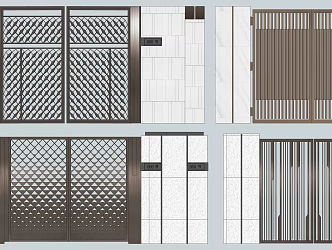 Modern Gate Patio Door 3d model