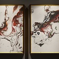 New Chinese Decorative Painting 3d model