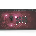 Professional MIDI Audio Control Panel With Knobs Buttons And Purple Glowing Design