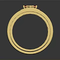 Two Elegant Gold Rings With Red Decorative Top For Daily Use Accessories