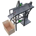 Sturdy Industrial Equipment With Stand Rollers Control Panel Tank And Cardboard Box
