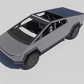 Modern Pickup Truck With Open Bed Large Wheels And Sleek Exterior Design