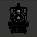 Vintage Black Steam Train Model With Cargo Carriage Carrying Wooden Logs