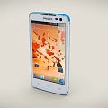 Philips Touchscreen Smartphone With White Body And Blue Frame Colorful Wallpaper App Icons