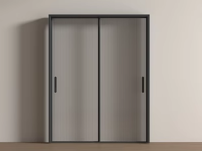 Modern kitchen glass sliding door combination Changhong glass door clear glass sliding door kitchen sliding door 3d model