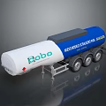 Globo Modern Fuel Tanker Trailer With Blue And White Color And Multiple Wheels