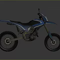 Blue Off Road Motorcycle With Modern Design And Black Seat Large Tires