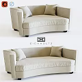 Elegant Curved Sofa Set With Soft Beige Fabric And Decorative Cushions