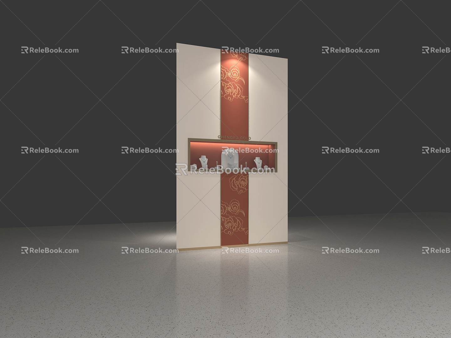 Window Wall Display Window Jewelry Display Window Jewelry Props 3d model